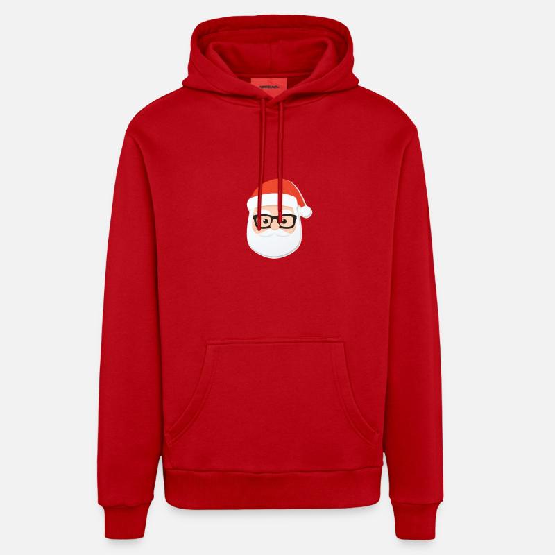 Père Noël - illustration - Sweat à capuche bio décontracté fabriqué en UE - rouge