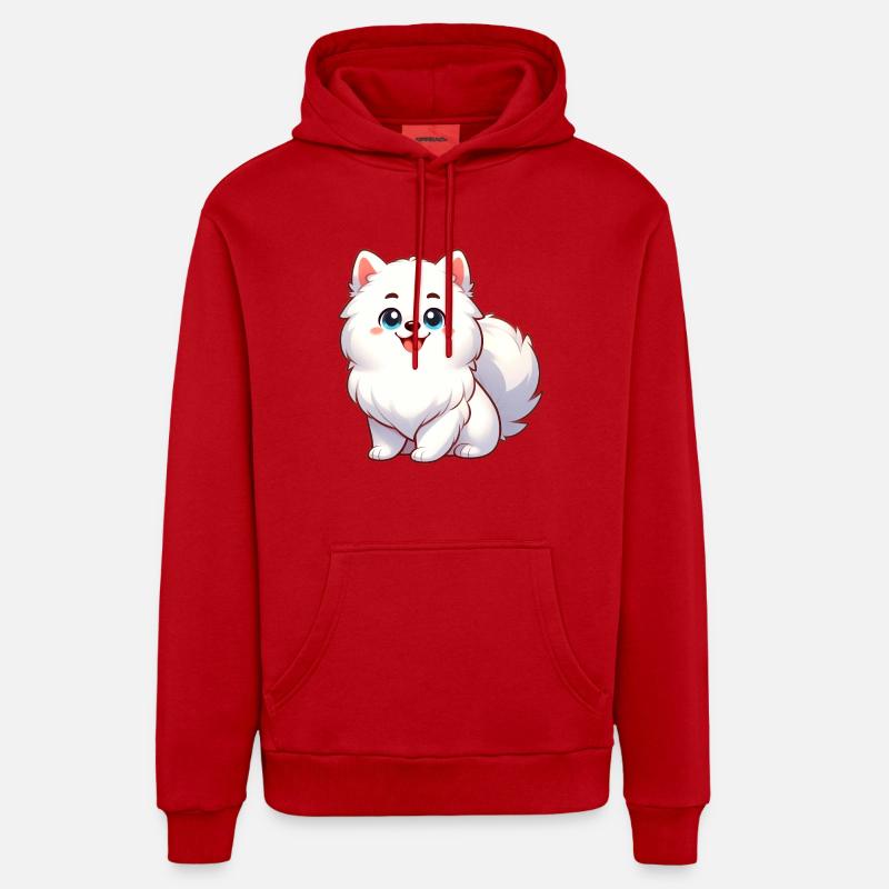 spitz 4 - Sweat à capuche bio décontracté fabriqué en UE - rouge