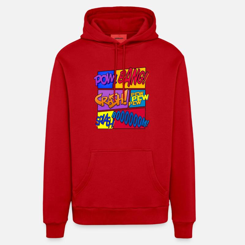 Get Loud (Comic-Design) - Sweat à capuche bio décontracté fabriqué en UE - rouge