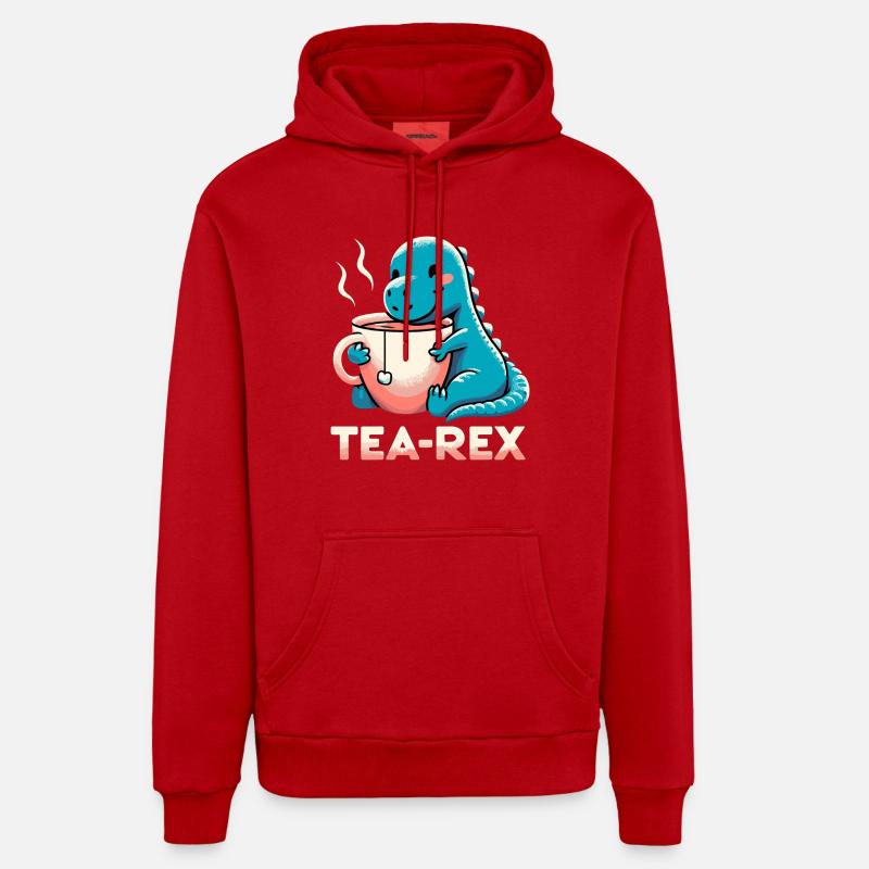 Tee Rex Tee-Rex Teetrinker Geschenk - Organic Relaxed Hoodie Made in EU - Rot