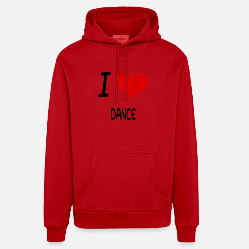J'aime Hobby Présent DANSE bday - Sweat à capuche bio décontracté fabriqué en UE - rouge
