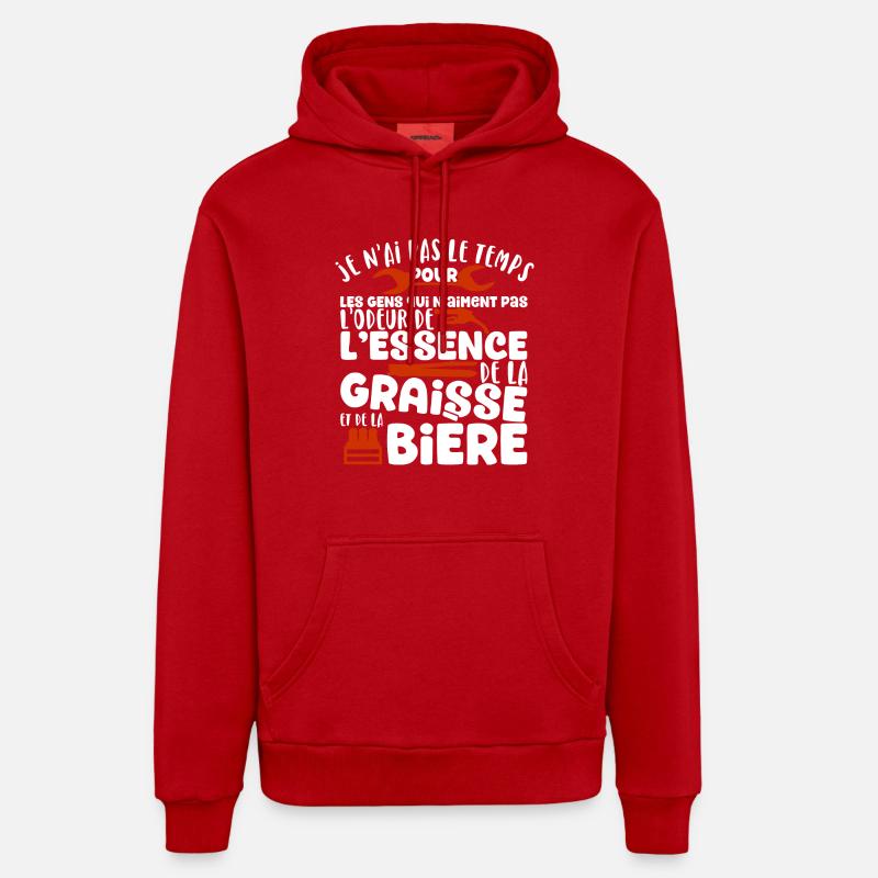 L'odeur de l'essence cadeau - Sweat à capuche bio décontracté fabriqué en UE - rouge
