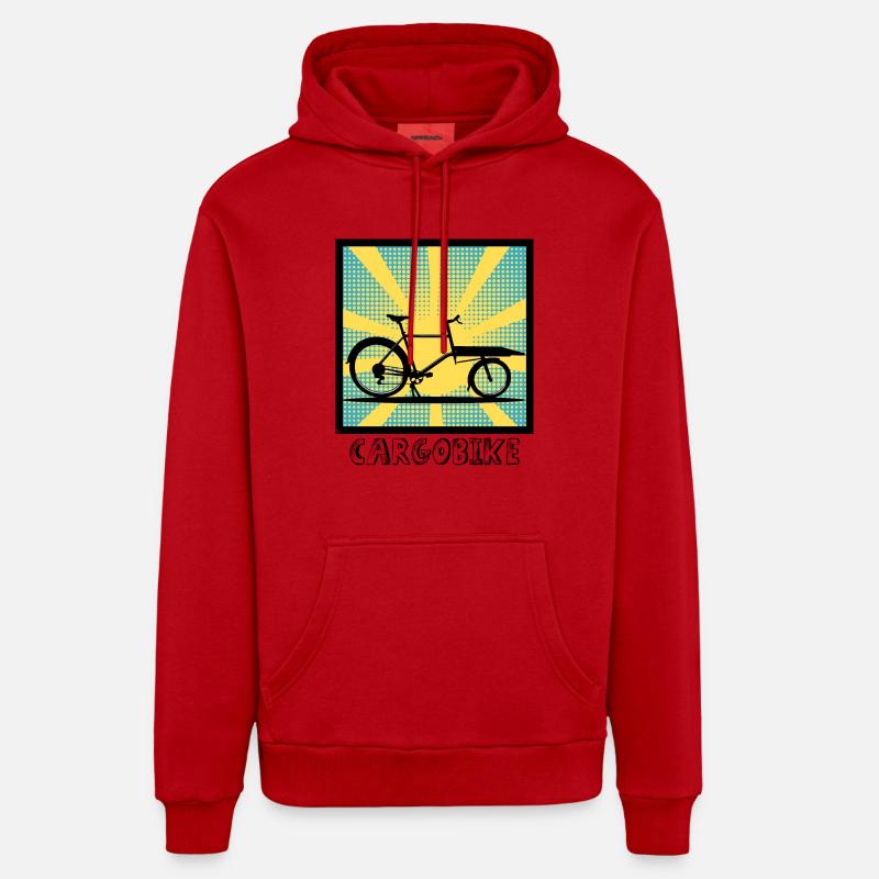 Vélo cargo Popartstyle, Vélo cargo - Sweat à capuche bio décontracté fabriqué en UE - rouge