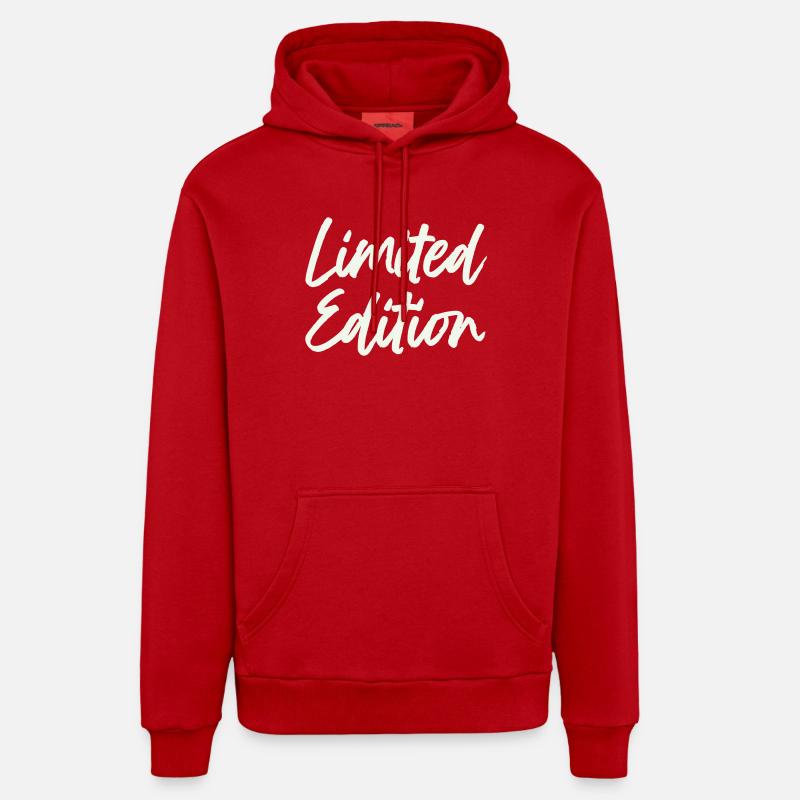 limited_edition- - Sweat à capuche bio décontracté fabriqué en UE - rouge
