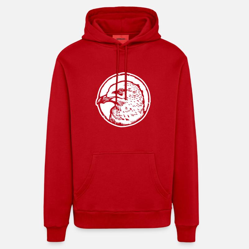 Möwe - Organic Relaxed Hoodie Made in EU - Rot
