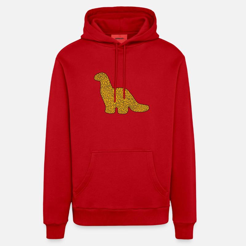 Brachiosaure Dinonugget - Sweat à capuche bio décontracté fabriqué en UE - rouge