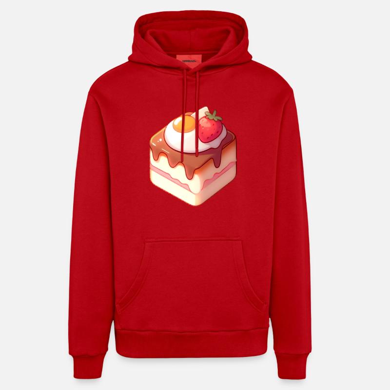 Gateau Au Chocolat - Sweat à capuche bio décontracté fabriqué en UE - rouge