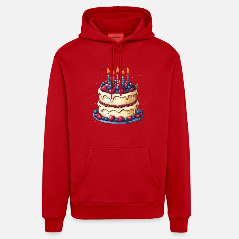 Birthday cake Organic Relaxed Hoodie Made in EU