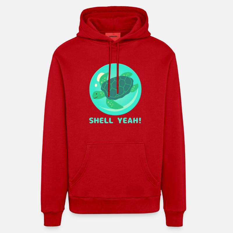 Shell ! - Sweat à capuche bio décontracté fabriqué en UE - rouge