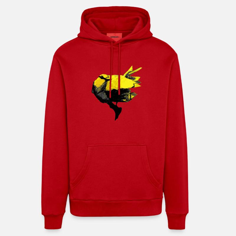Pirol - Sweat à capuche bio décontracté fabriqué en UE - rouge