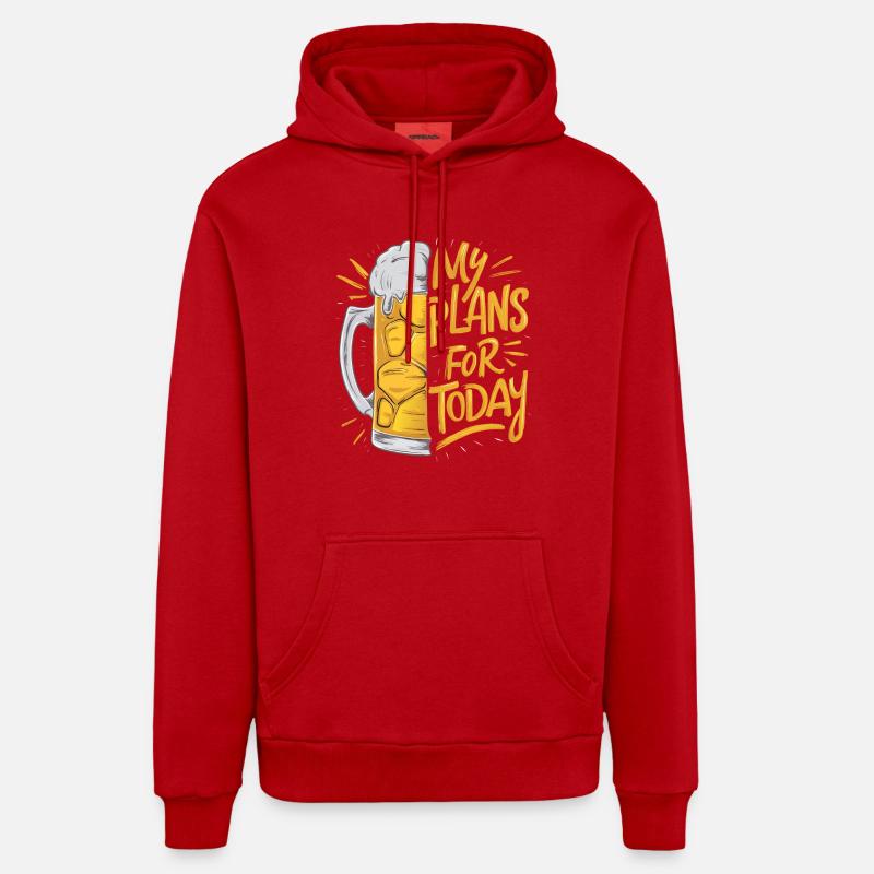 Bier - Mes projets pour aujourd’hui - Sweat à capuche bio décontracté fabriqué en UE - rouge