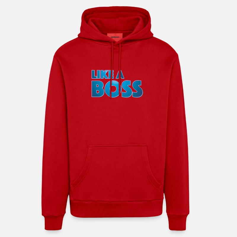 Like a Boss - Sweat à capuche bio décontracté fabriqué en UE - rouge
