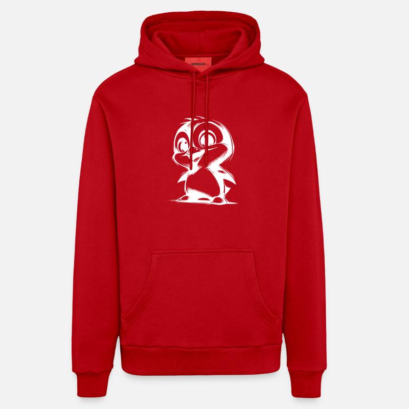 Drôle pingouin câlin Penguin bébé - Sweat à capuche bio décontracté fabriqué en UE - rouge