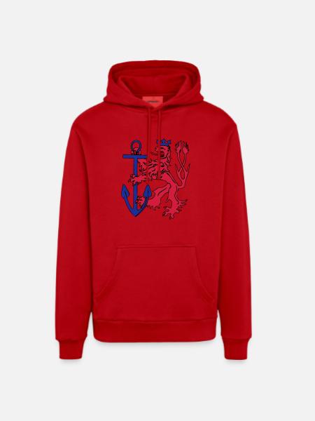 Düsseldorfer Löwe - Organic Relaxed Hoodie Made in EU - Rot