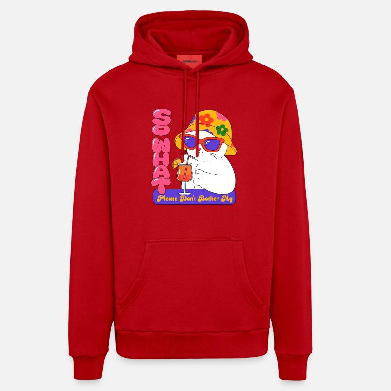 Chat en vacances Sweat à capuche bio décontracté fabriqué en UE