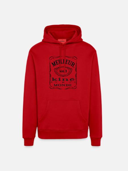 Meilleur kiné du monde - Organic Relaxed Hoodie Made in EU - red