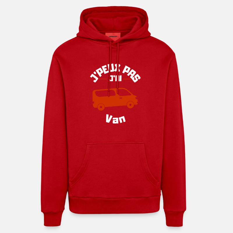 J'peux pas j'ai Van - Sweat à capuche bio décontracté fabriqué en UE - rouge