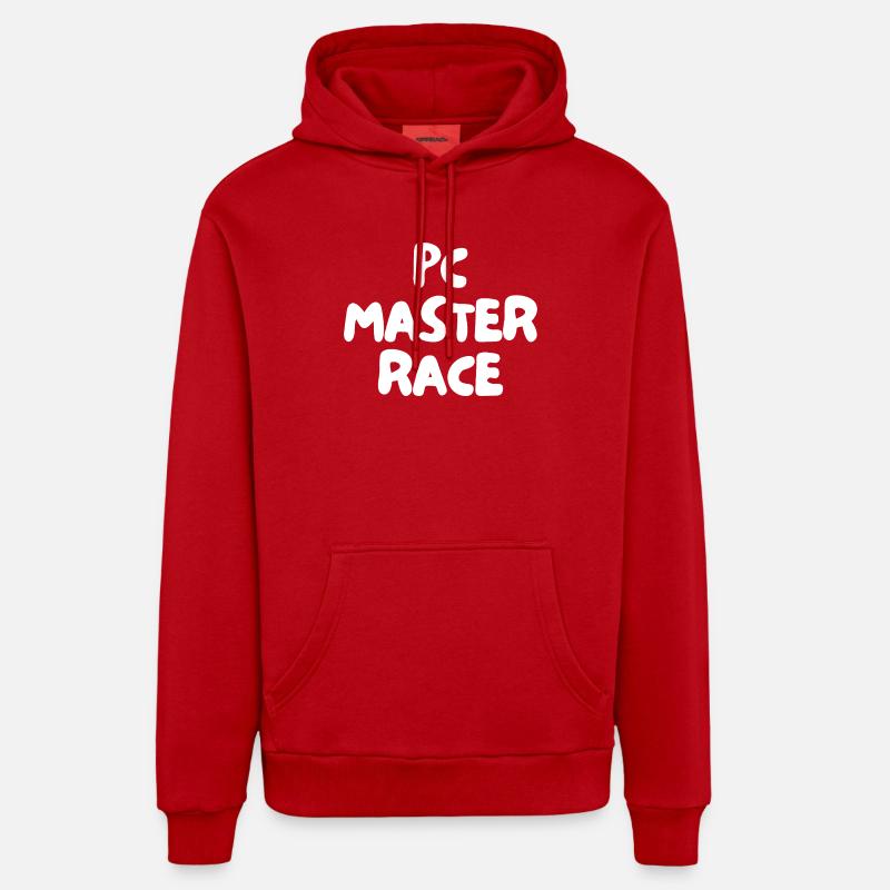 Race Maître PC - Sweat à capuche bio décontracté fabriqué en UE - rouge