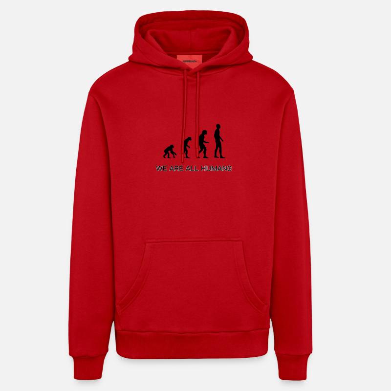 Evolution - Organic Relaxed Hoodie Made in EU - Rot