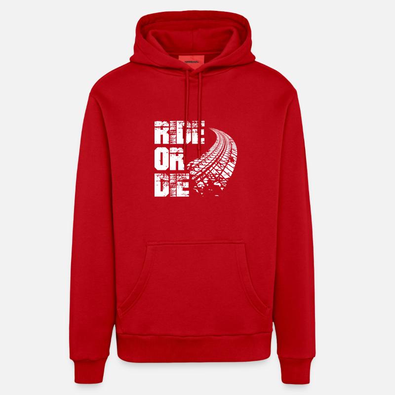 Ride or die CADEAU - Sweat à capuche bio décontracté fabriqué en UE - rouge