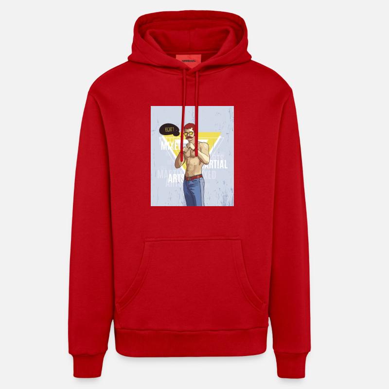 Hipster - Sweat à capuche bio décontracté fabriqué en UE - rouge