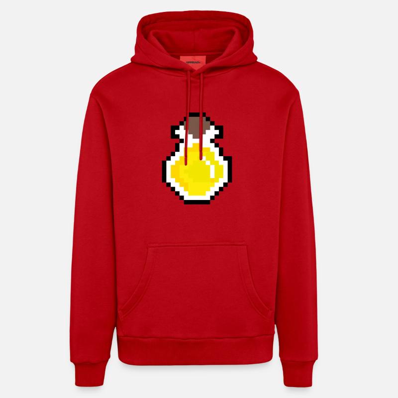 Potion jaune pixels - Sweat à capuche bio décontracté fabriqué en UE - rouge
