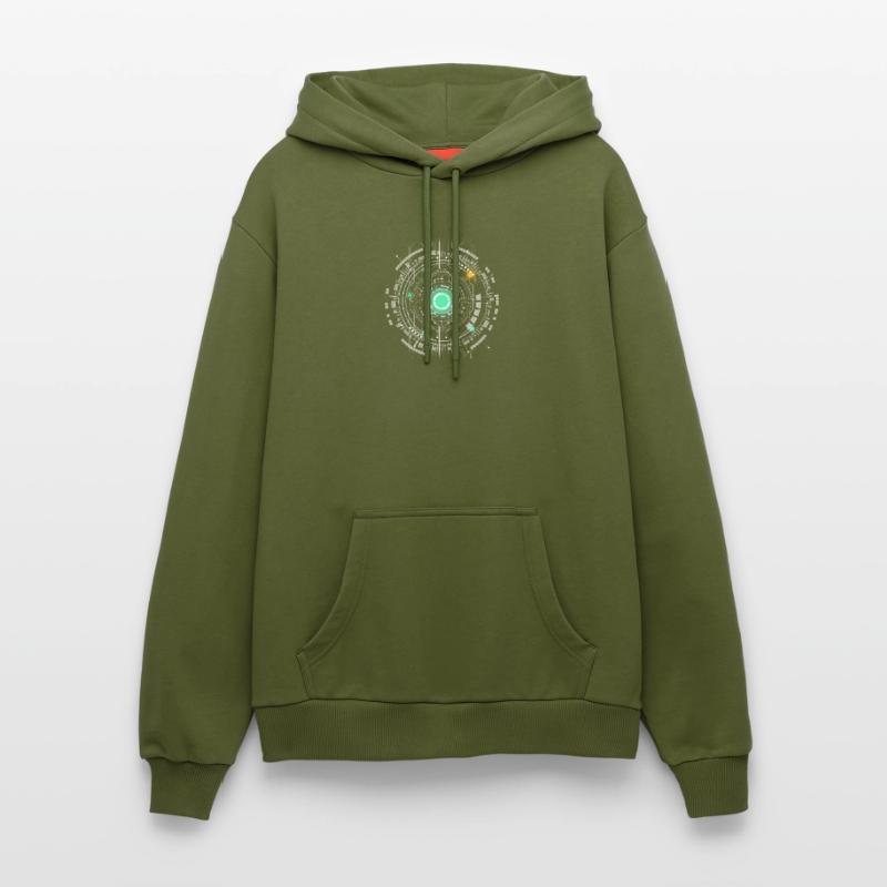 nerd CPU core computer code pc board spaceship Organic Relaxed Hoodie Made in EU