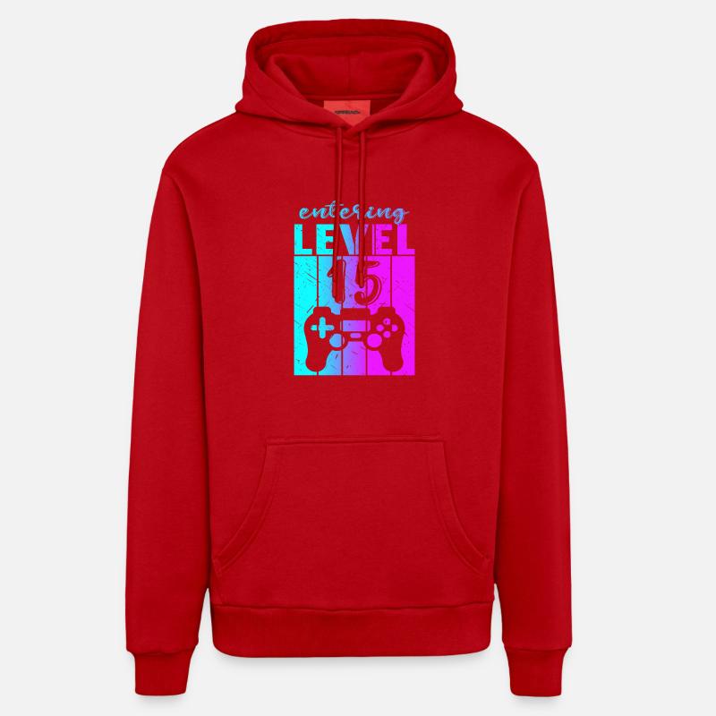 Level 15 Gaming Controller 15. Geburtstag Organic Relaxed Hoodie Made in EU