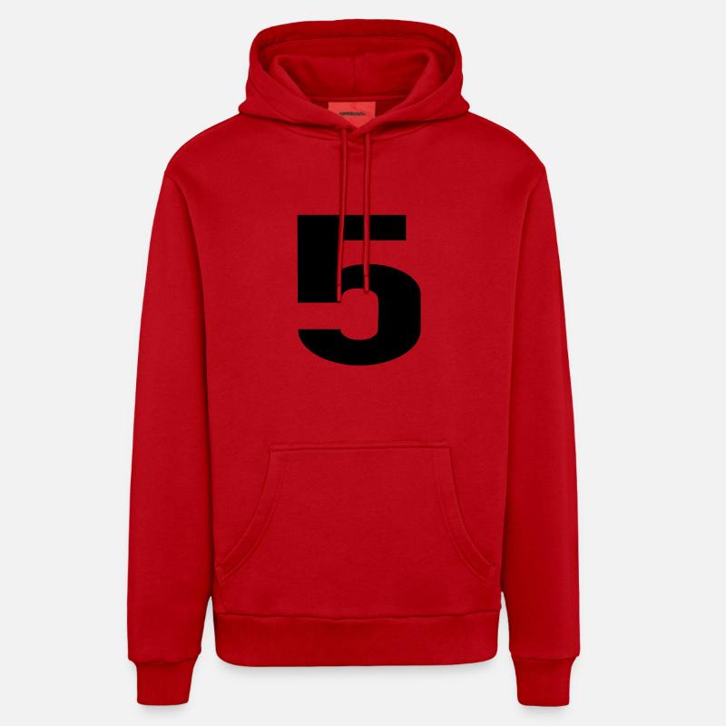 5 - Sweat à capuche bio décontracté fabriqué en UE - rouge