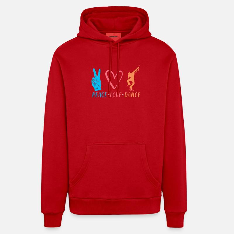 Cadeau danseur dansant - Sweat à capuche bio décontracté fabriqué en UE - rouge