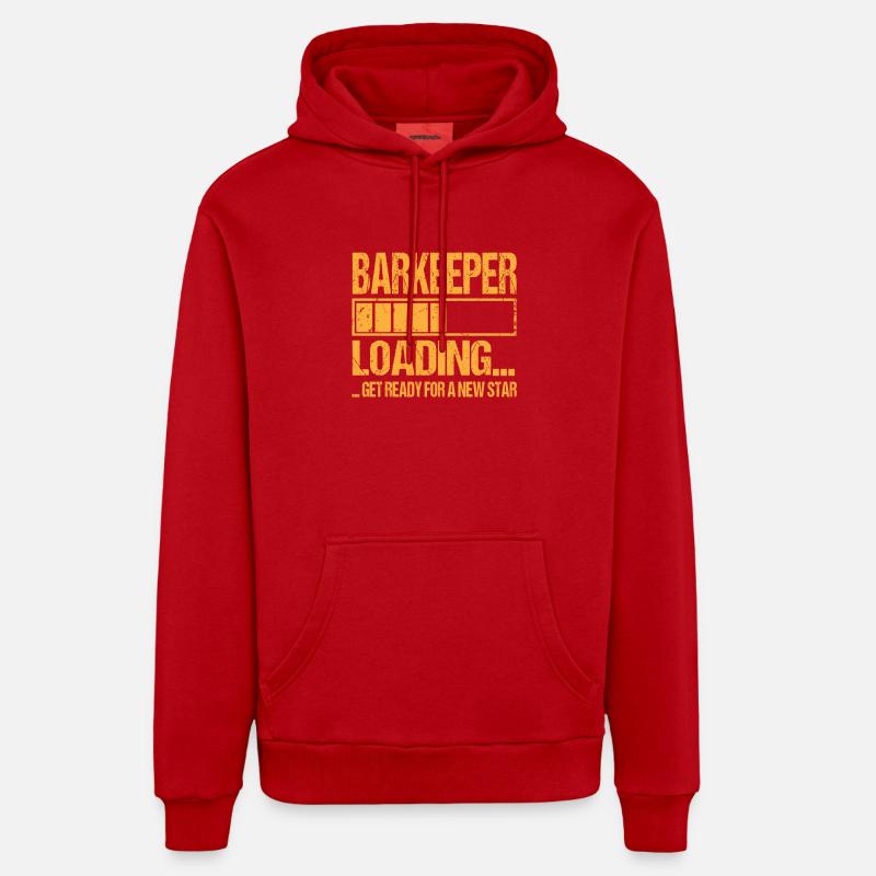 Bartender loading Bartender Training - Organic Relaxed Hoodie Made in EU - red