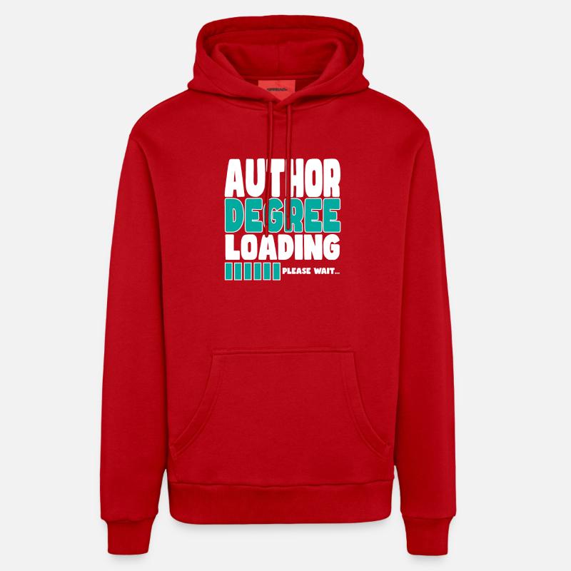 Author invites training - Organic Relaxed Hoodie Made in EU - red