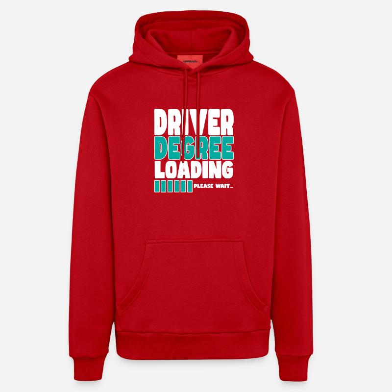 Driver invites training - Organic Relaxed Hoodie Made in EU - red