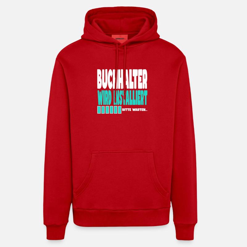 Buchhalter wird installiert - Organic Relaxed Hoodie Made in EU - Rot