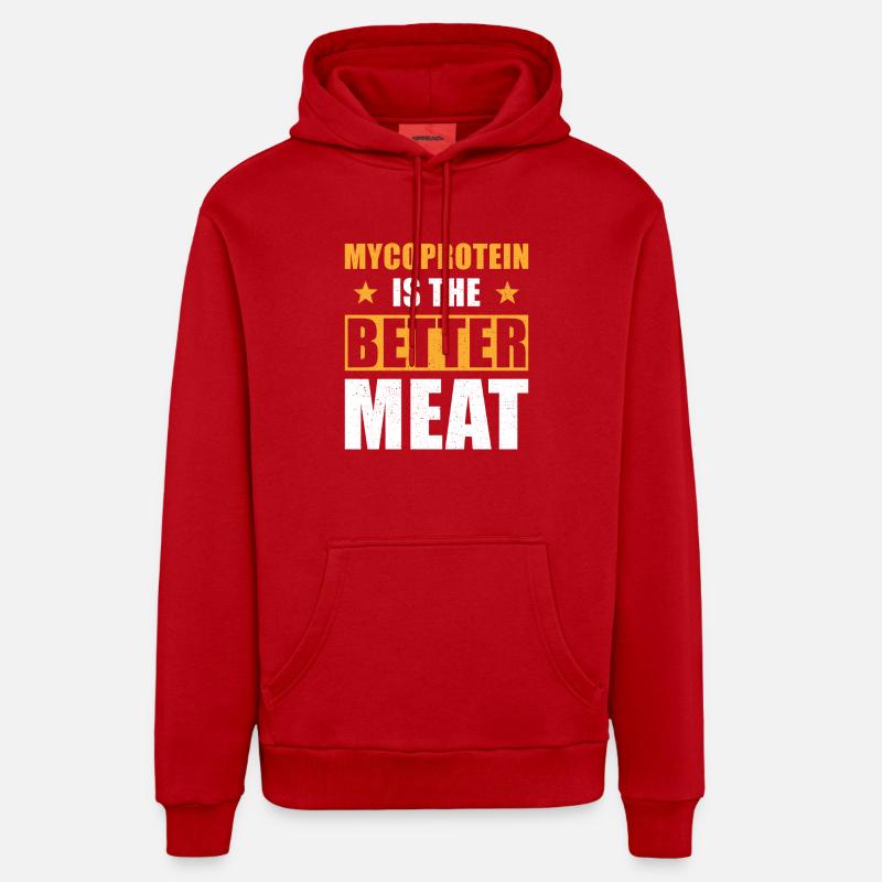 Dicton mycoprotéine - Sweat à capuche bio décontracté fabriqué en UE - rouge