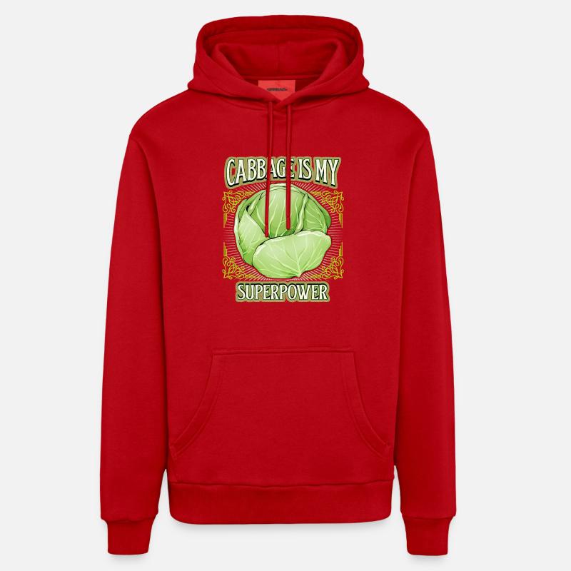 Cabbage, white cabbage, sauerkraut, funny comic book saying Organic Relaxed Hoodie Made in EU