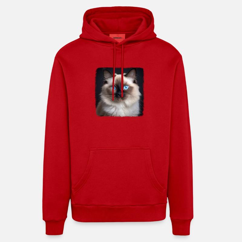 Birman Cat Birma Katze Organic Relaxed Hoodie Made in EU