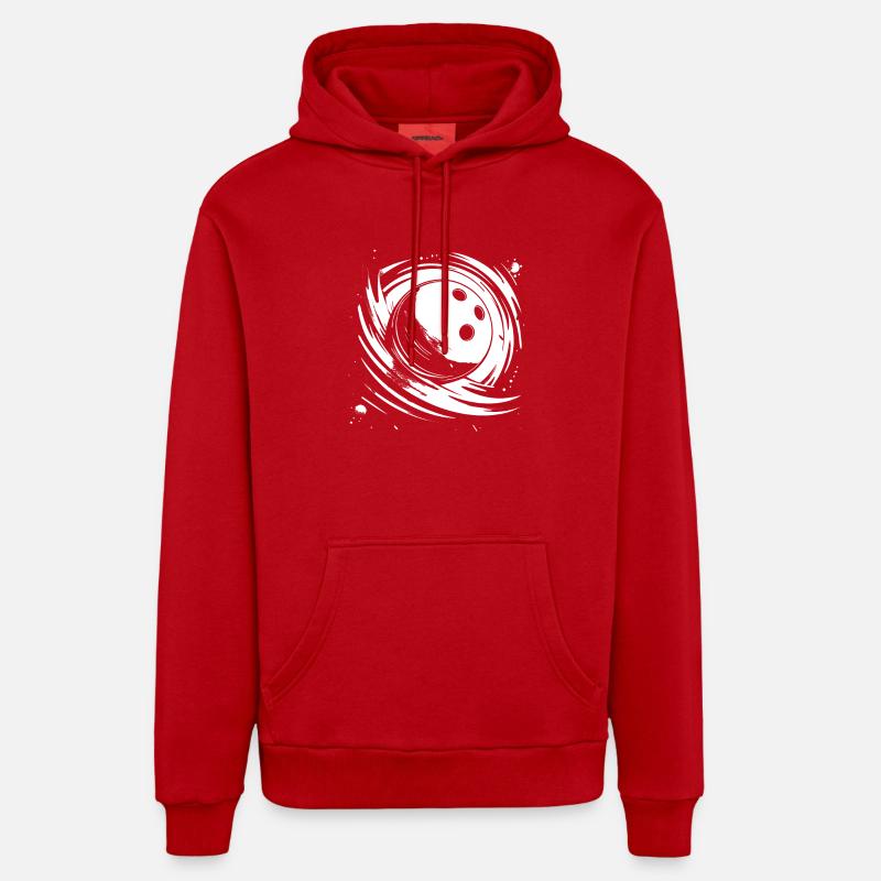 Bowling - Sweat à capuche bio décontracté fabriqué en UE - rouge