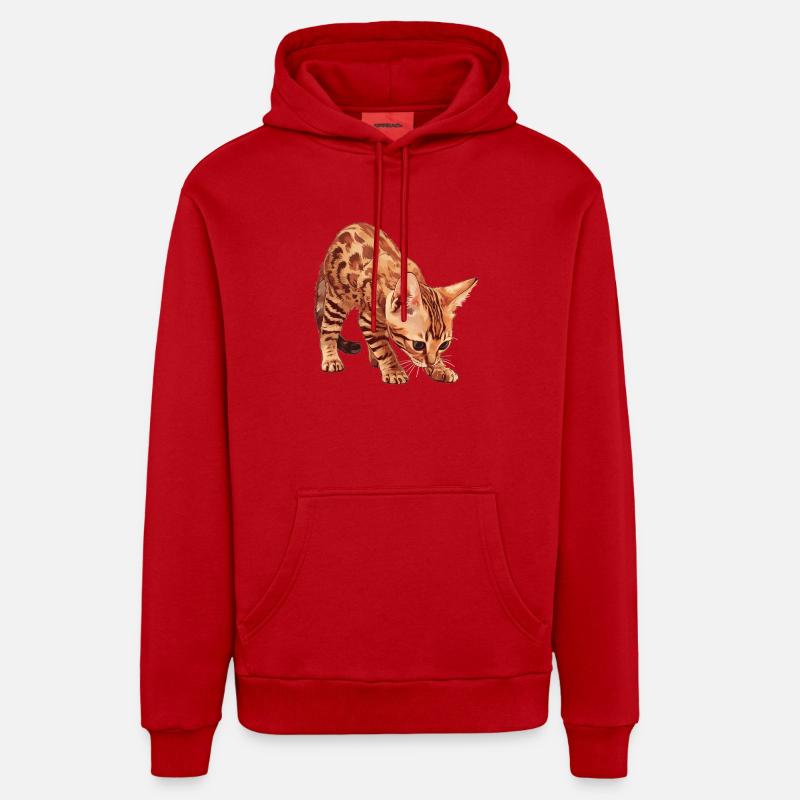 Ocicat Kitten Ocicat Cat Organic Relaxed Hoodie Made in EU