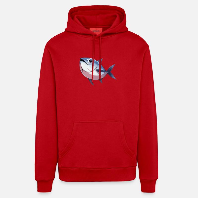 Thon Thunfische Thunfisch - Sweat à capuche bio décontracté fabriqué en UE - rouge