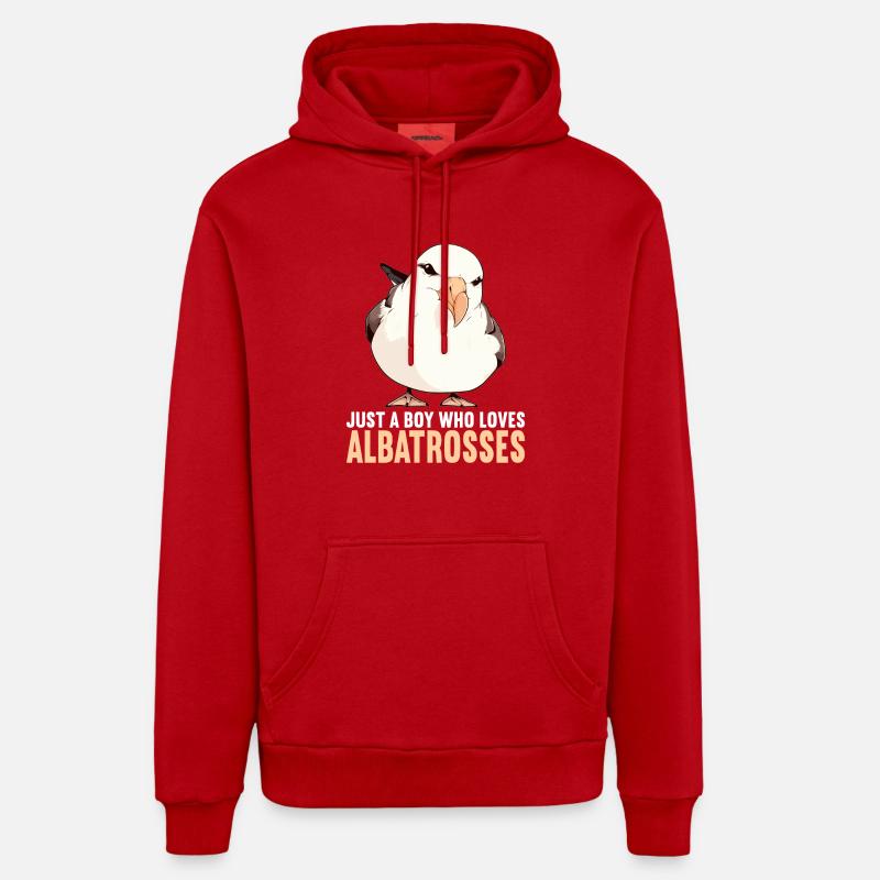 Albatross Albatrosse Albatros - Sweat à capuche bio décontracté fabriqué en UE - rouge