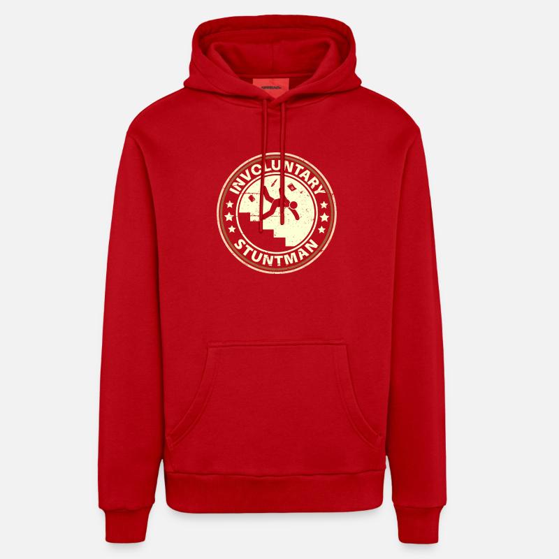 Cascadeur involontaire - Sweat à capuche bio décontracté fabriqué en UE - rouge