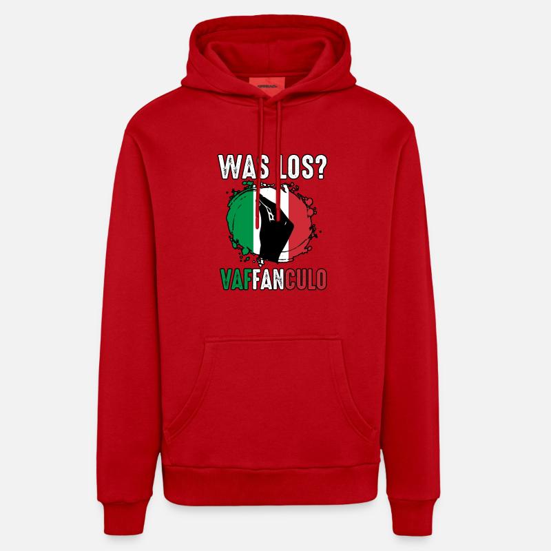 Italie Vaffanculo italien - Sweat à capuche bio décontracté fabriqué en UE - rouge