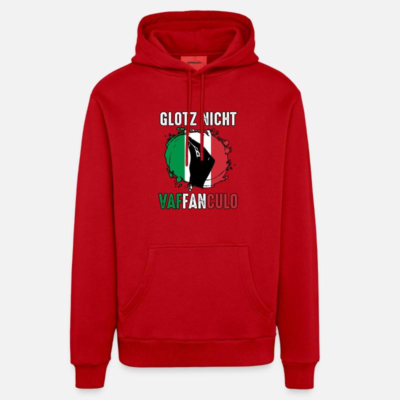 Italie Vaffanculo italien - Sweat à capuche bio décontracté fabriqué en UE - rouge