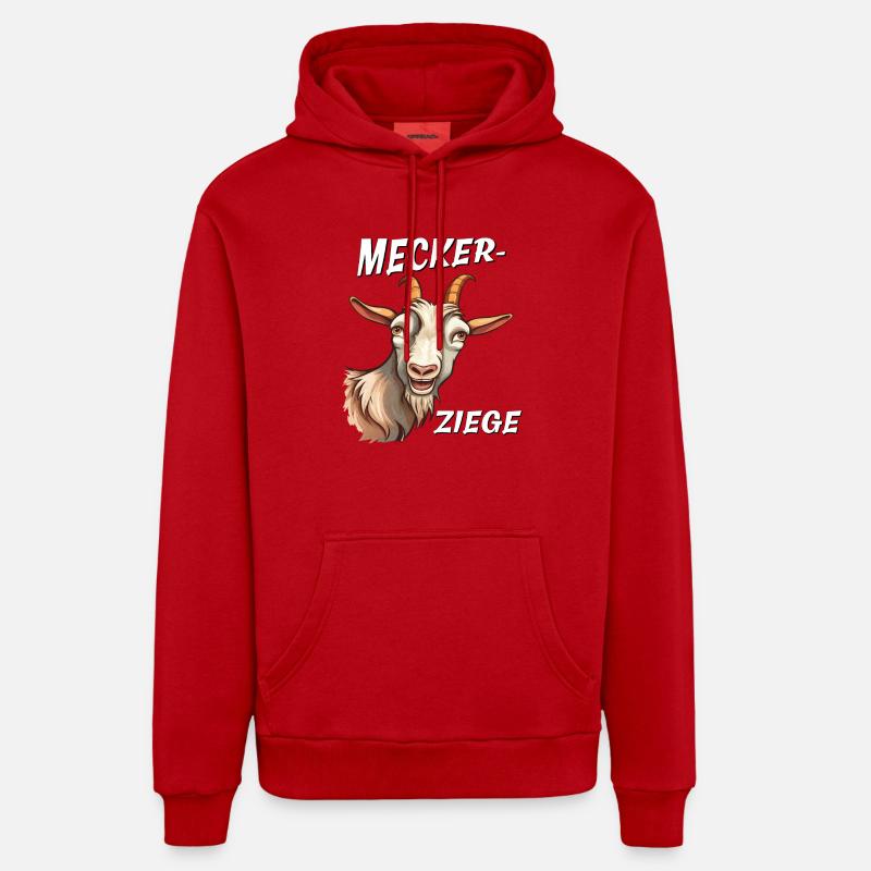 CHÈVRE PLAIGNANTE - Sweat à capuche bio décontracté fabriqué en UE - rouge