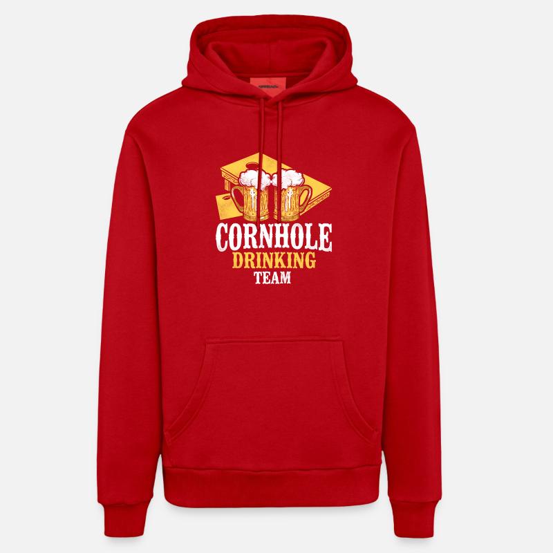 Cornhole Team Bean Bag Player Organic Relaxed Hoodie Made in EU