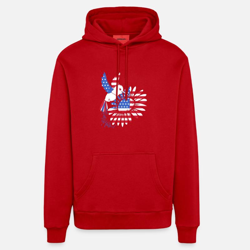 Colibri - Sweat à capuche bio décontracté fabriqué en UE - rouge