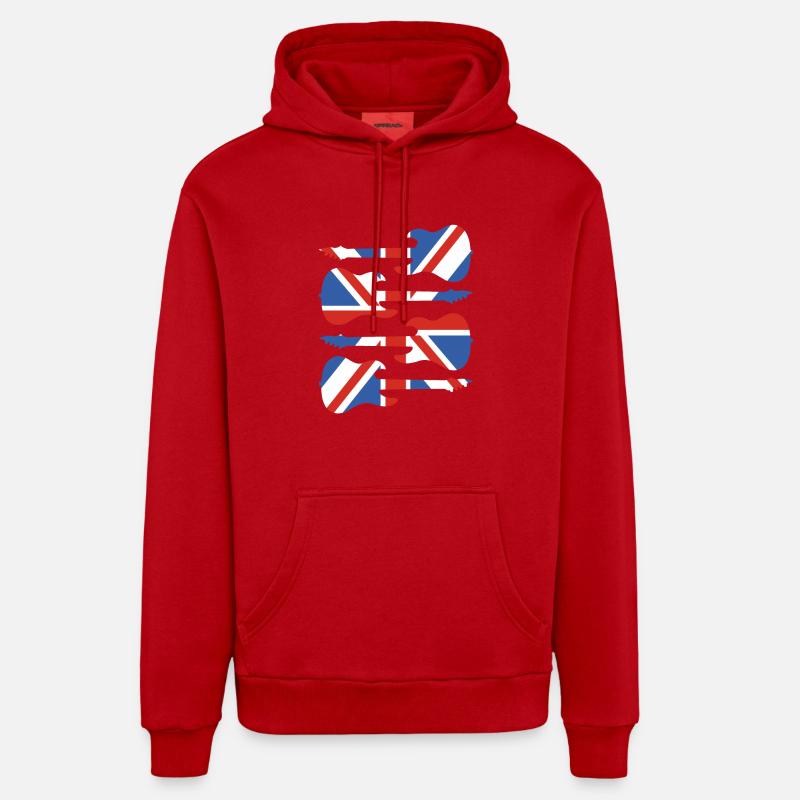 Angleterre - Sweat à capuche bio décontracté fabriqué en UE - rouge