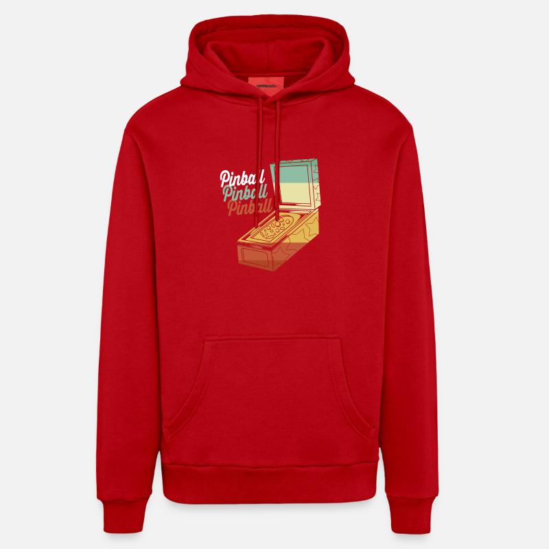 Flipper Boîte de flipper - Sweat à capuche bio décontracté fabriqué en UE - rouge