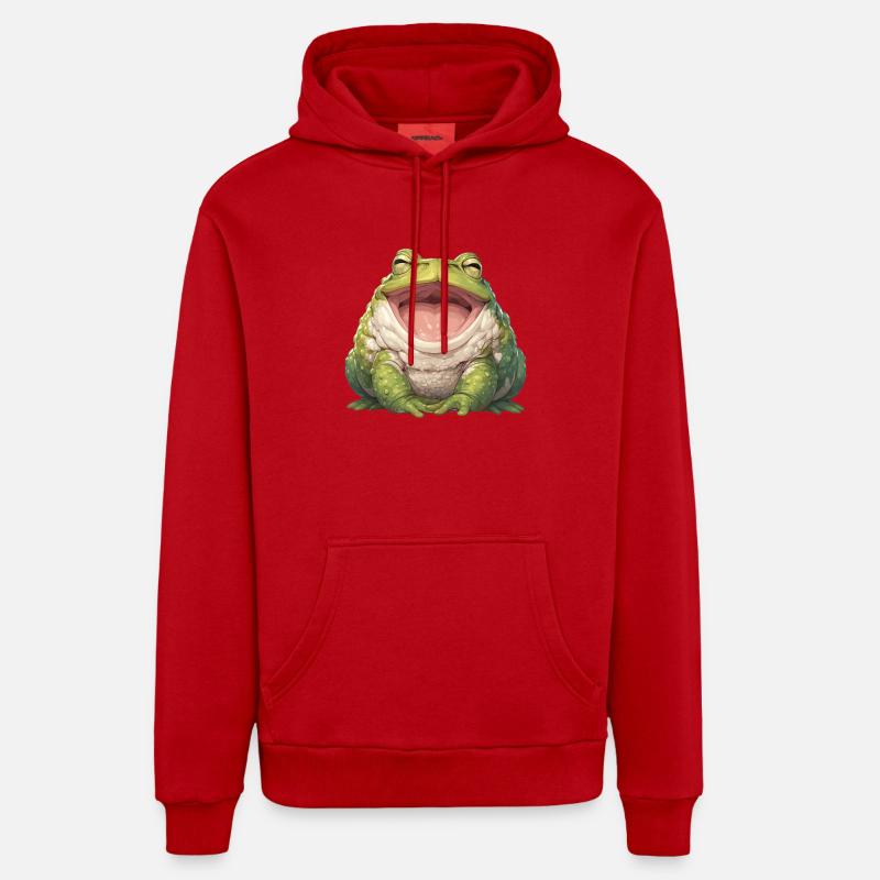 Crapaud Crapaud Crapaud - Sweat à capuche bio décontracté fabriqué en UE - rouge